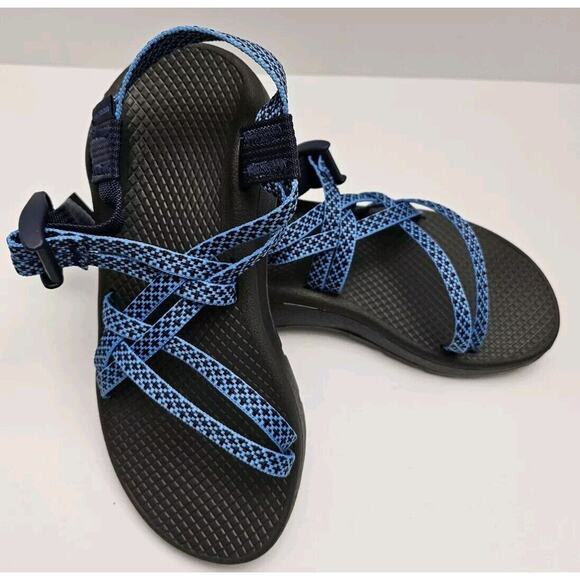 NEW Chaco ZCloud X Strappy Sandals - Puzzle Azure Blue Size 5m Womens - Picture 2 of 5